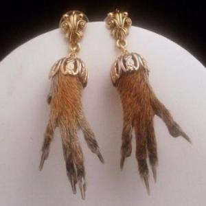 squirrel feet earrings
